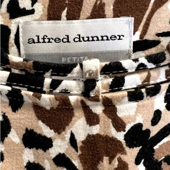 Alfred Dunner, Animal Print Top, Neckline detail studs, PL - Picture 5 of 9